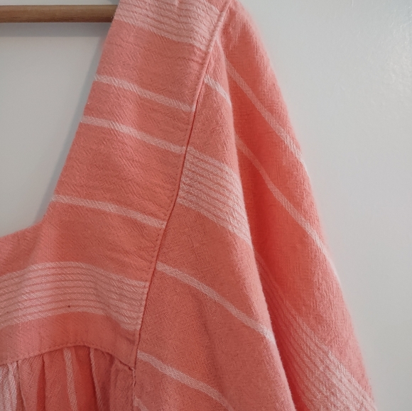 Sonoma Women's Plus Cotton Striped Boxy Flutter Shoulder Top NWT - Picture 6 of 13